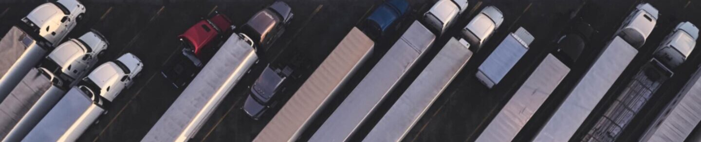 overhead view of trucks